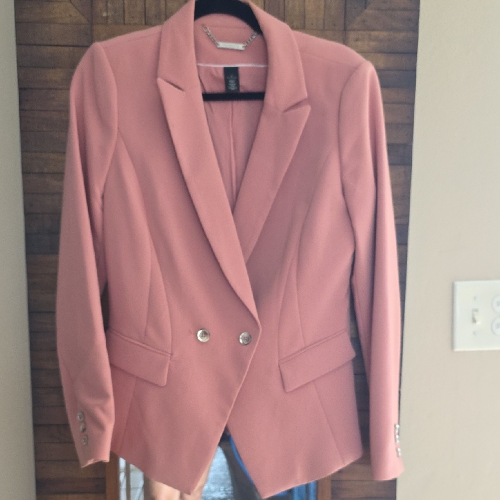WHBM Elegant Pink Women's Blazer, Size 6